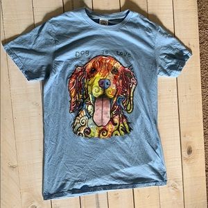 Dog lover shirt, light blue
